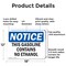 Signmission This Gasoline Contains No Ethanol OSHA Notice Sign, Aluminum, 18in W x 12in L, 2PK OS-2PACK-NS-A-1218-L-18617 - alternate 3